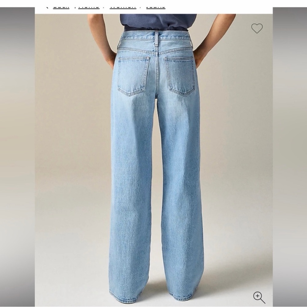 J.Crew Lower-rise distressed wide-leg jean ripped distressed size 31 New - Picture 2 of 8
